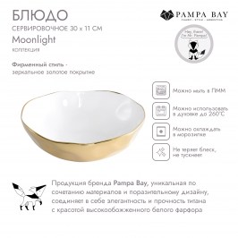Блюдо сервировочное 30 x 11 Moonlight MON2743WG